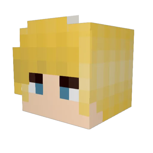 PyroDream Minecraft avatar head, 3D render