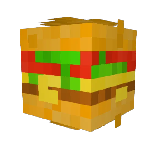 PyroFalkon Minecraft avatar head, 3D render