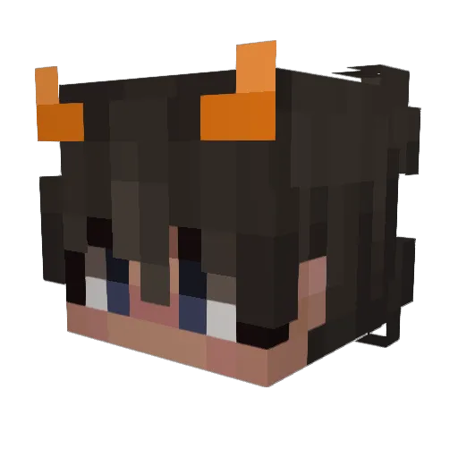 PyroHectix Minecraft avatar head, 3D render