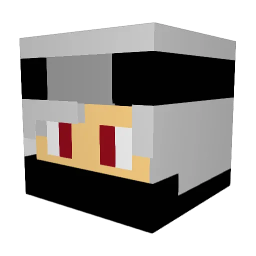 PyroNaticS Minecraft avatar head, 3D render