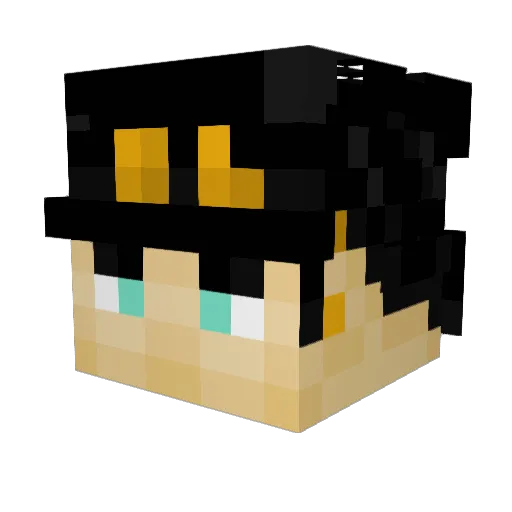 PyroPeter7 Minecraft avatar head, 3D render