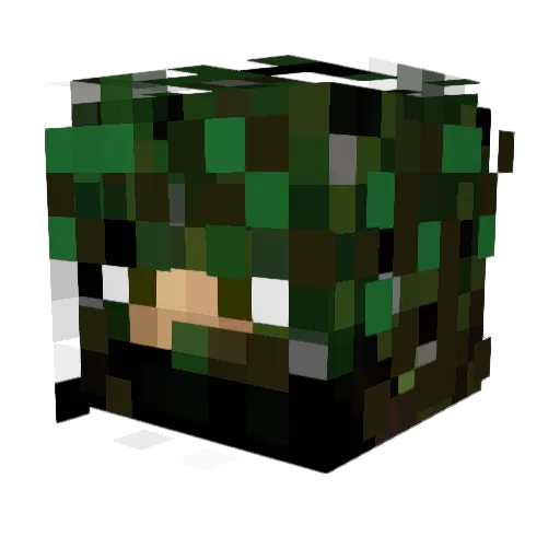 PyroPro Minecraft avatar head, 3D render