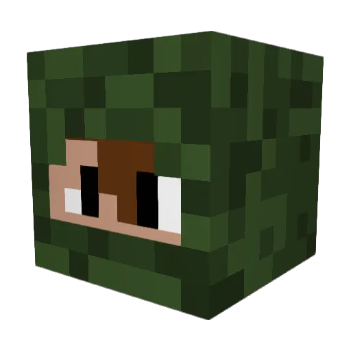 PyroTS Minecraft avatar head, 3D render