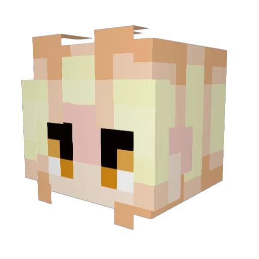 PyroTurian Minecraft avatar head, 3D render
