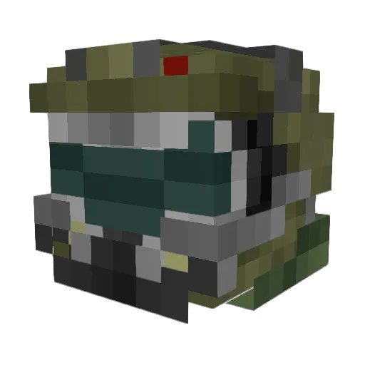 PyroUH Minecraft avatar head, 3D render