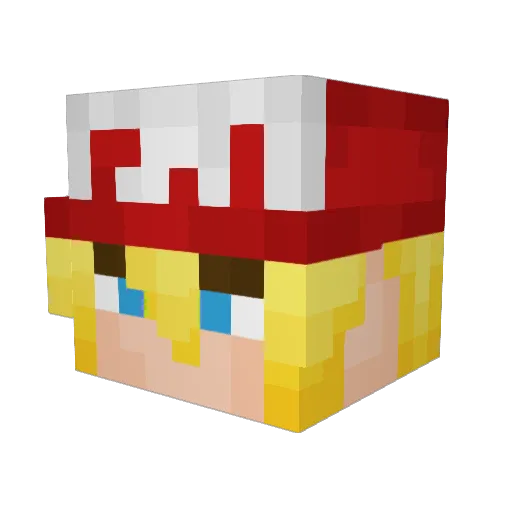 PyroWalrus Minecraft avatar head, 3D render