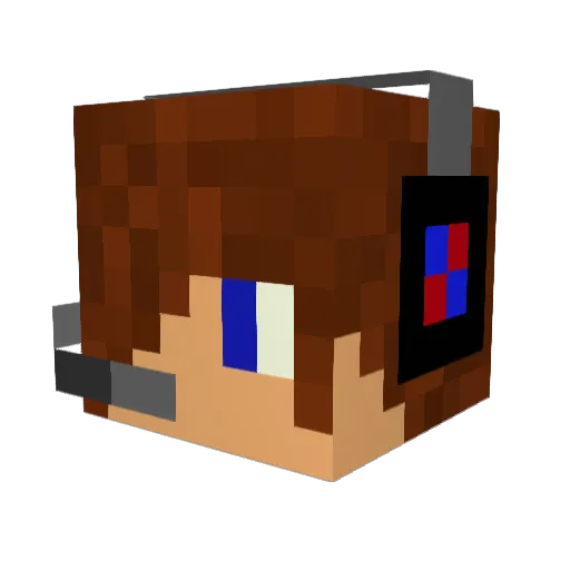 PyroZocker Minecraft avatar head, 3D render
