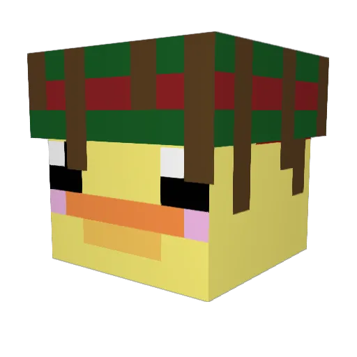 Pyro_ARK1 Minecraft avatar head, 3D render