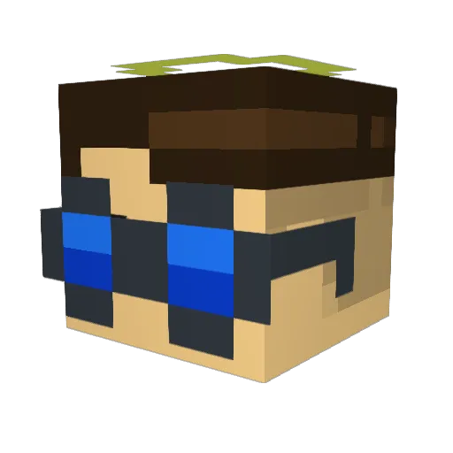 PyrobyteIsBack Minecraft avatar head, 3D render
