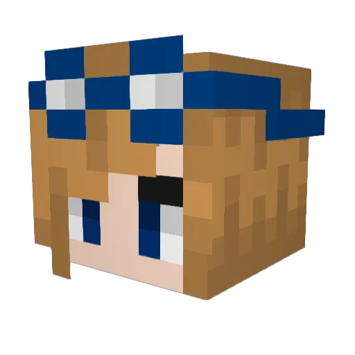 Pyroclastic_Flow Minecraft avatar head, 3D render