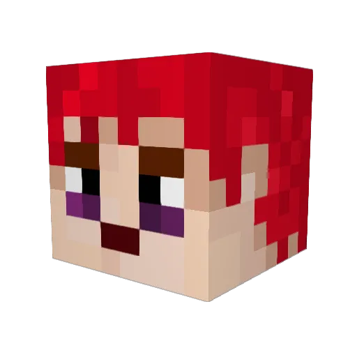 Pyrodoxy Minecraft avatar head, 3D render
