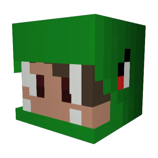 Pyroman_51 Minecraft avatar head, 3D render