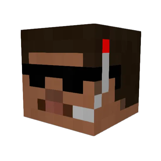 Pyromani89 Minecraft avatar head, 3D render