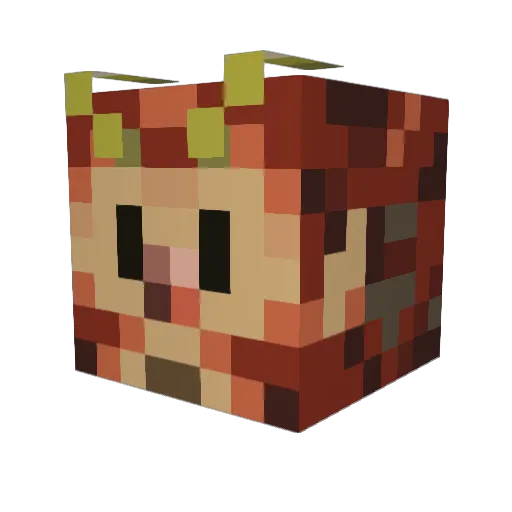 Pyromaniac724 Minecraft avatar head, 3D render