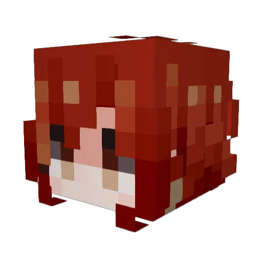 Pyromizer Minecraft avatar head, 3D render