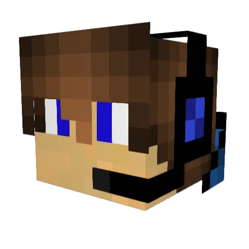 PyroniXHD Minecraft avatar head, 3D render