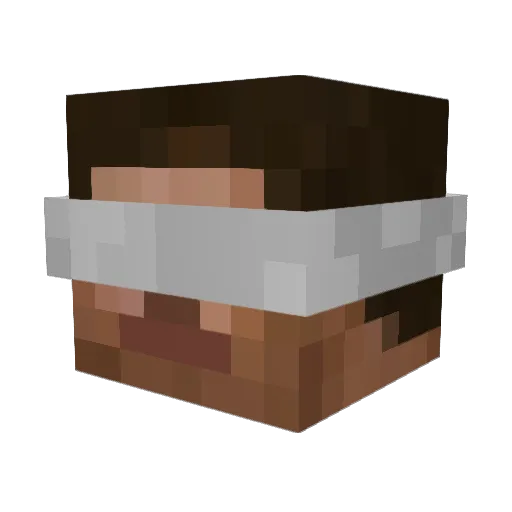Pyroniic Minecraft avatar head, 3D render