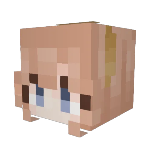 Pyrophorce Minecraft avatar head, 3D render