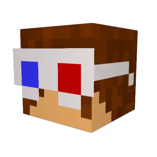 Pyroraph Minecraft avatar head, 3D render