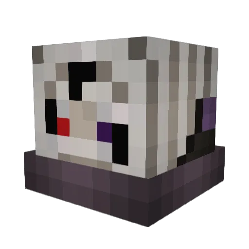 Pyrosabre Minecraft avatar head, 3D render