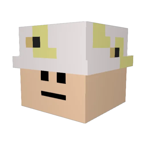 Pyrostraze Minecraft avatar head, 3D render