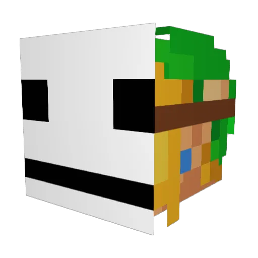 PyrotheFr0g Minecraft avatar head, 3D render