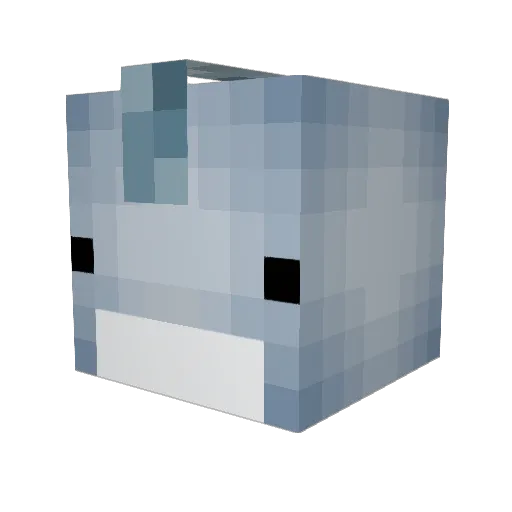 Pyrotuna Minecraft avatar head, 3D render
