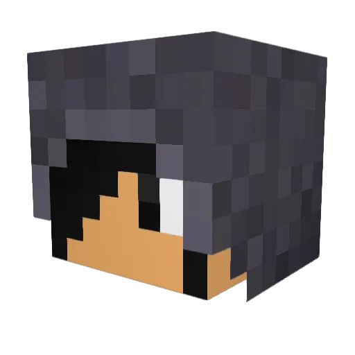 Pyrouuw Minecraft avatar head, 3D render