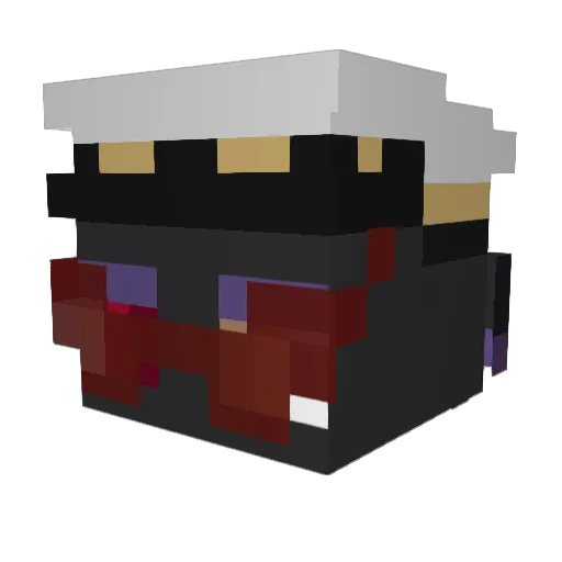 Pyrovenom Minecraft avatar head, 3D render