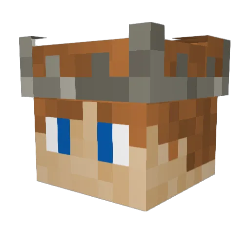 PyrusG Minecraft avatar head, 3D render