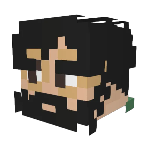 PyrusMasquerade Minecraft avatar head, 3D render