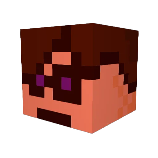 PysenFabbe Minecraft avatar head, 3D render