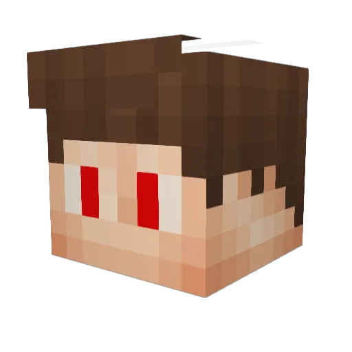Pyshox Minecraft avatar head, 3D render