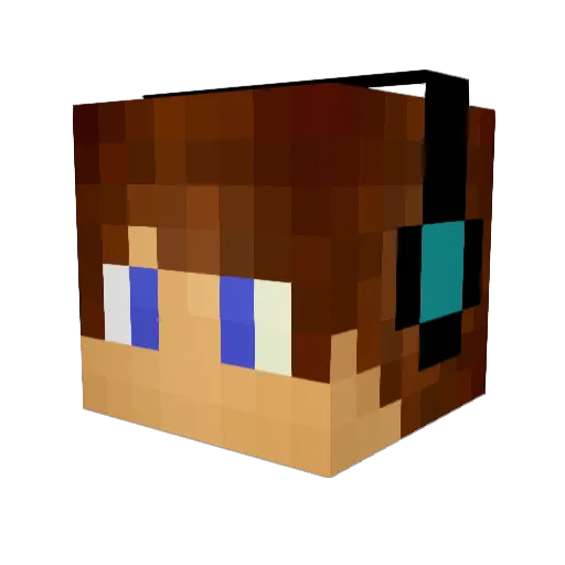Pysta Minecraft avatar head, 3D render