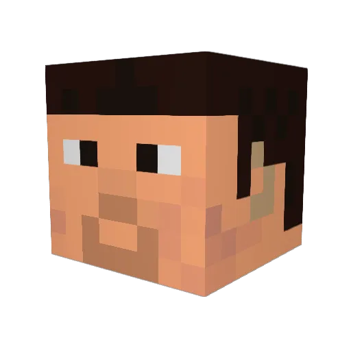 Pytagoras Minecraft avatar head, 3D render