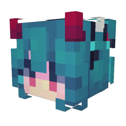 Pythagarus Minecraft avatar head, 3D render