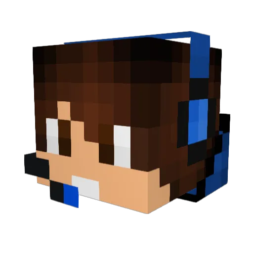PythinGaming Minecraft avatar head, 3D render
