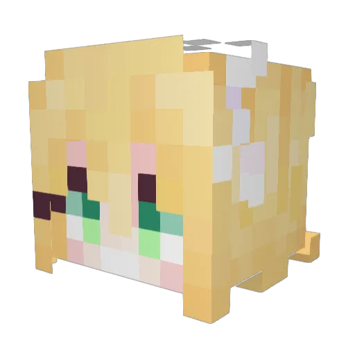 Pythoria Minecraft avatar head, 3D render