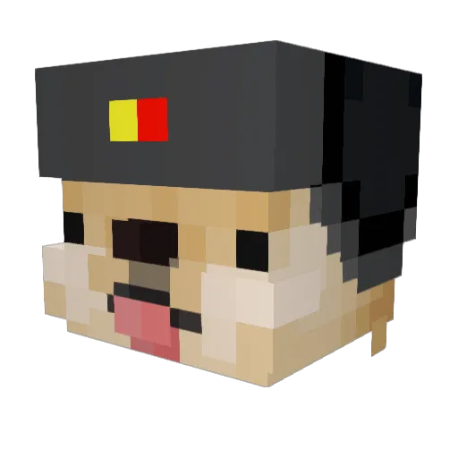 PyuJ Minecraft avatar head, 3D render