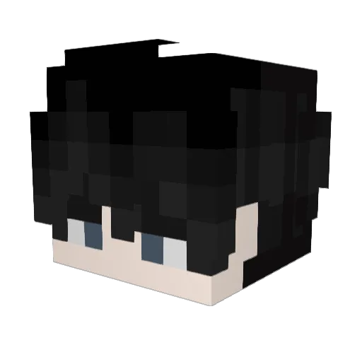 Pyuno Minecraft avatar head, 3D render