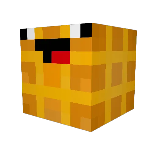 Pyxcl Minecraft avatar head, 3D render