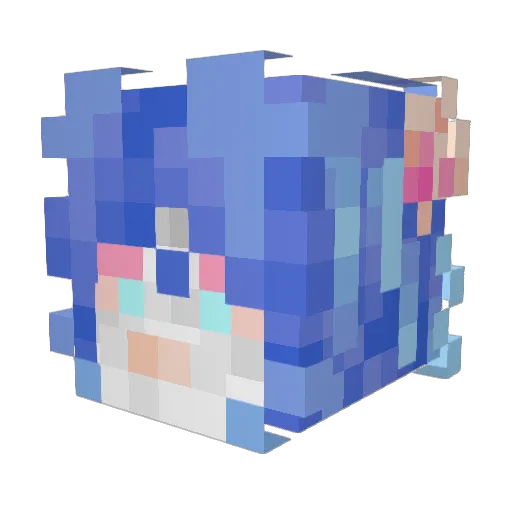 Pyxshuul Minecraft avatar head, 3D render