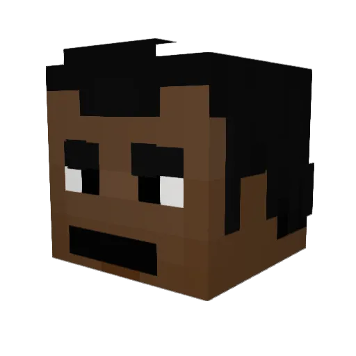 Pyzea Minecraft avatar head, 3D render