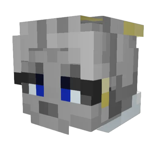 PzGSephy Minecraft avatar head, 3D render