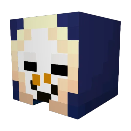 PzGgang Minecraft avatar head, 3D render