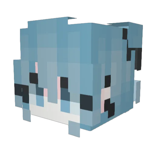 Pzur Minecraft avatar head, 3D render
