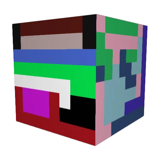 Pzuu Minecraft avatar head, 3D render