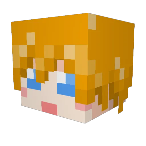 Pzzp121 Minecraft avatar head, 3D render