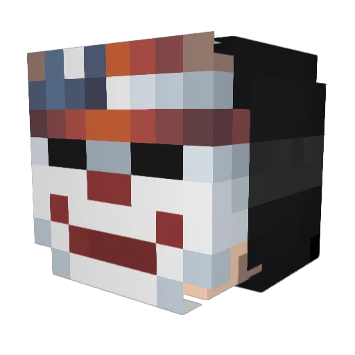 Q1KQ Minecraft avatar head, 3D render
