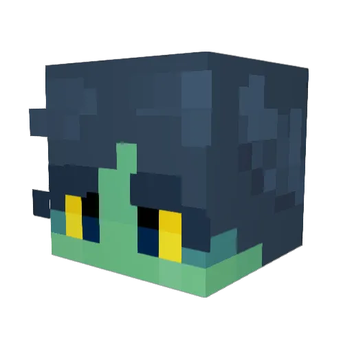 Q3sopTV Minecraft avatar head, 3D render